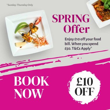 Spring Offer Get £10 Zari Restaurant